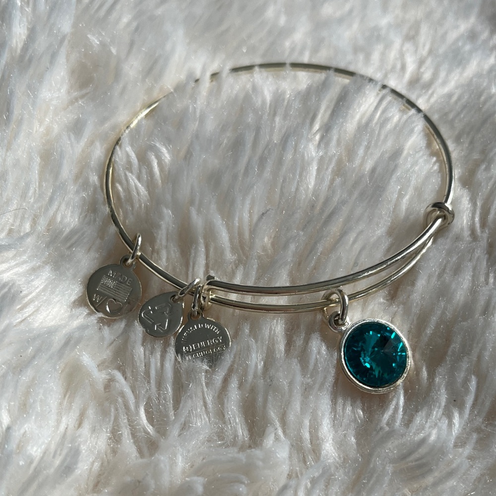 ALEX & ANI BIRTHSTONE CHARM BANGLE - Picture 2 of 6